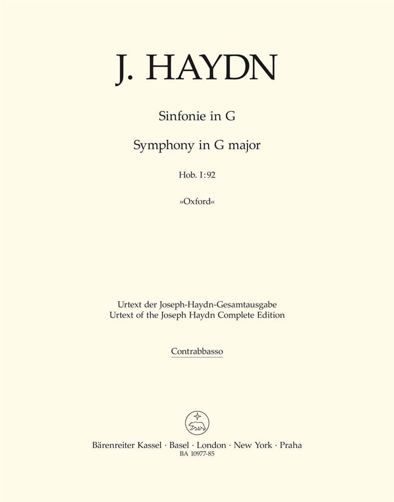 Symphony in G major Hob. I:92 "Oxford"